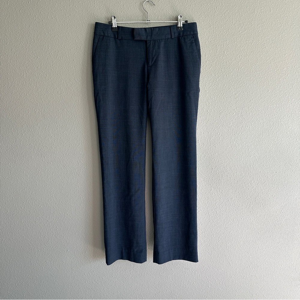 Banana Republic Blue Martin Fit Wool Trousers 4Petite